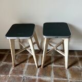 Paire de tabourets scandinaves