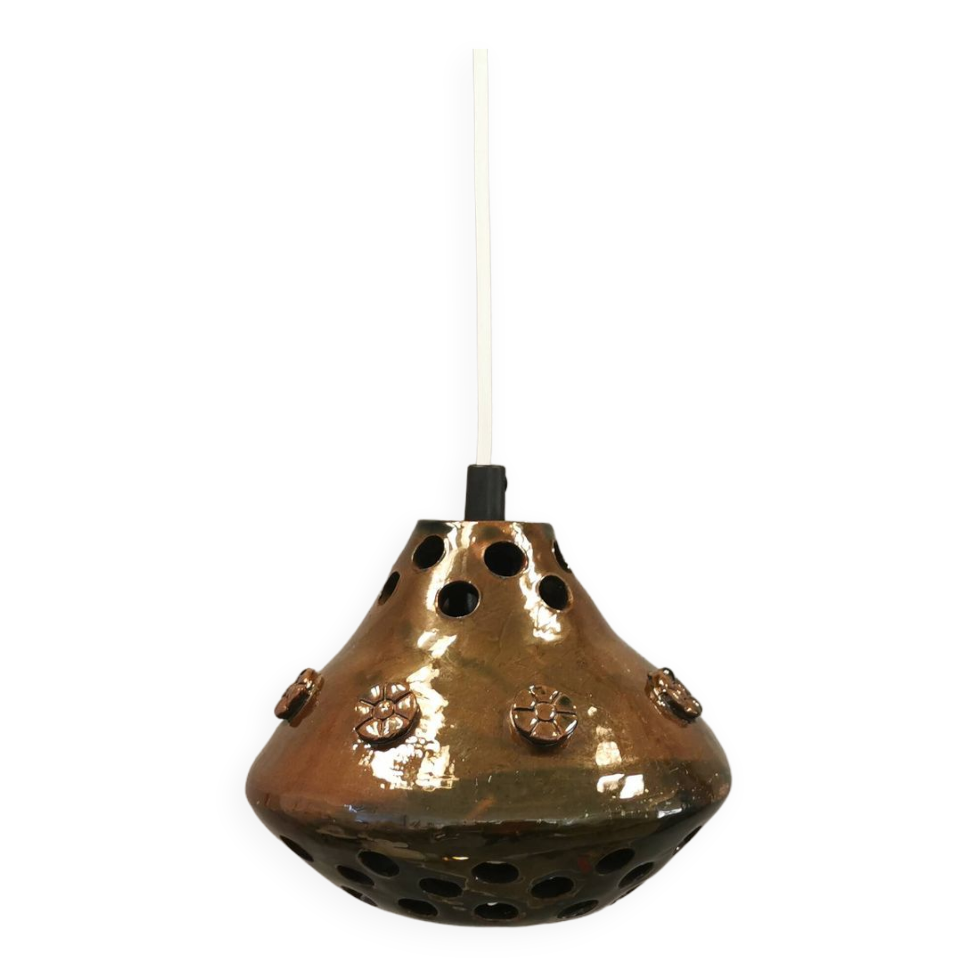 Small ceramic hanging lamp, Danish from the 1960s-1970s