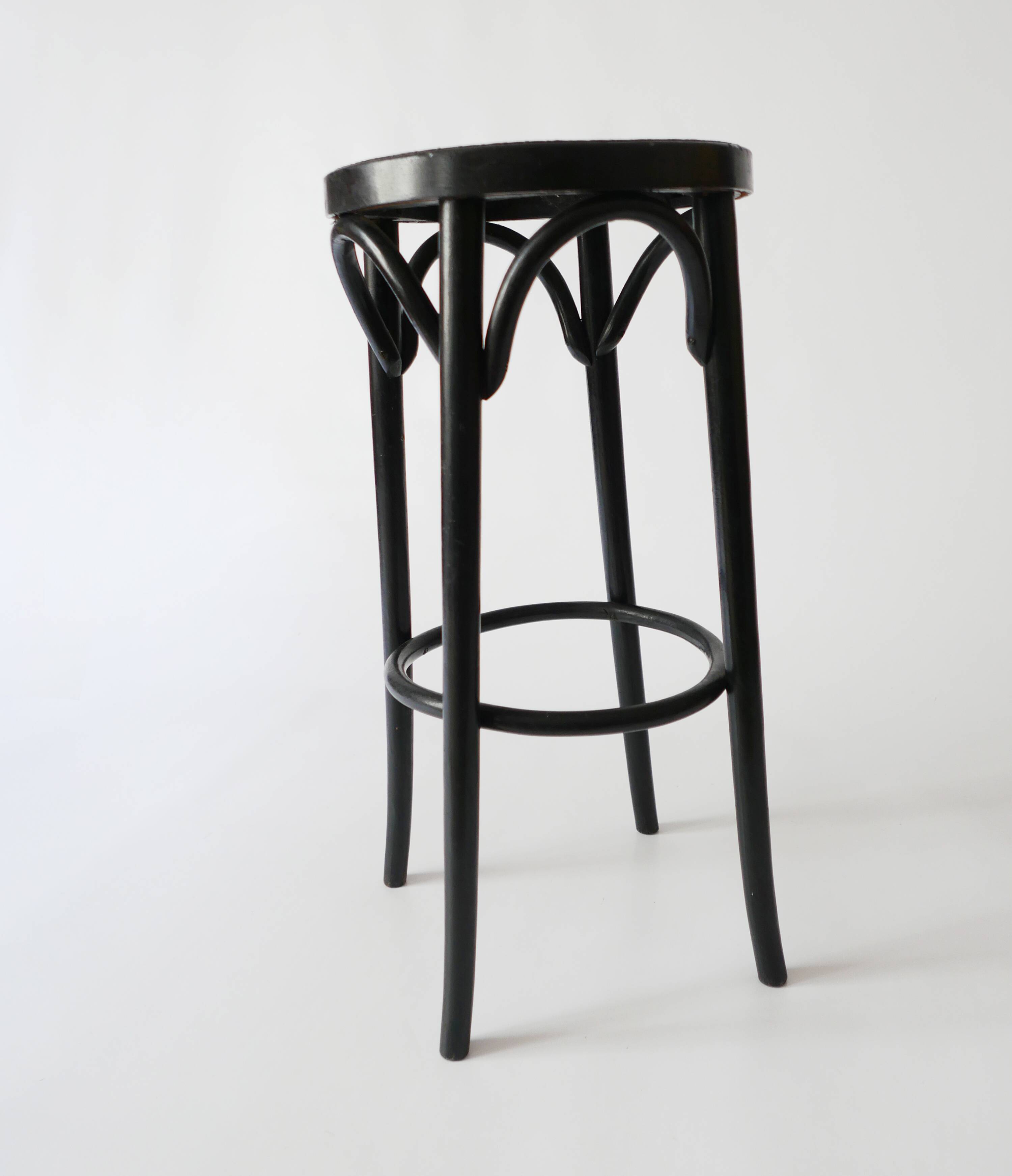 Vintage 1970s high bistro stool Bauhaus design