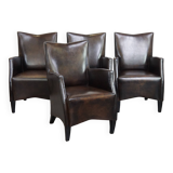 Set of 4 very beautiful sheepskin design dining chairs