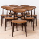 Mid Century Modern Dining Set, Round Table with 4 Fredrik Kayser Chairs