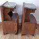 Duo of bedside tables in beech wood art deco 30s