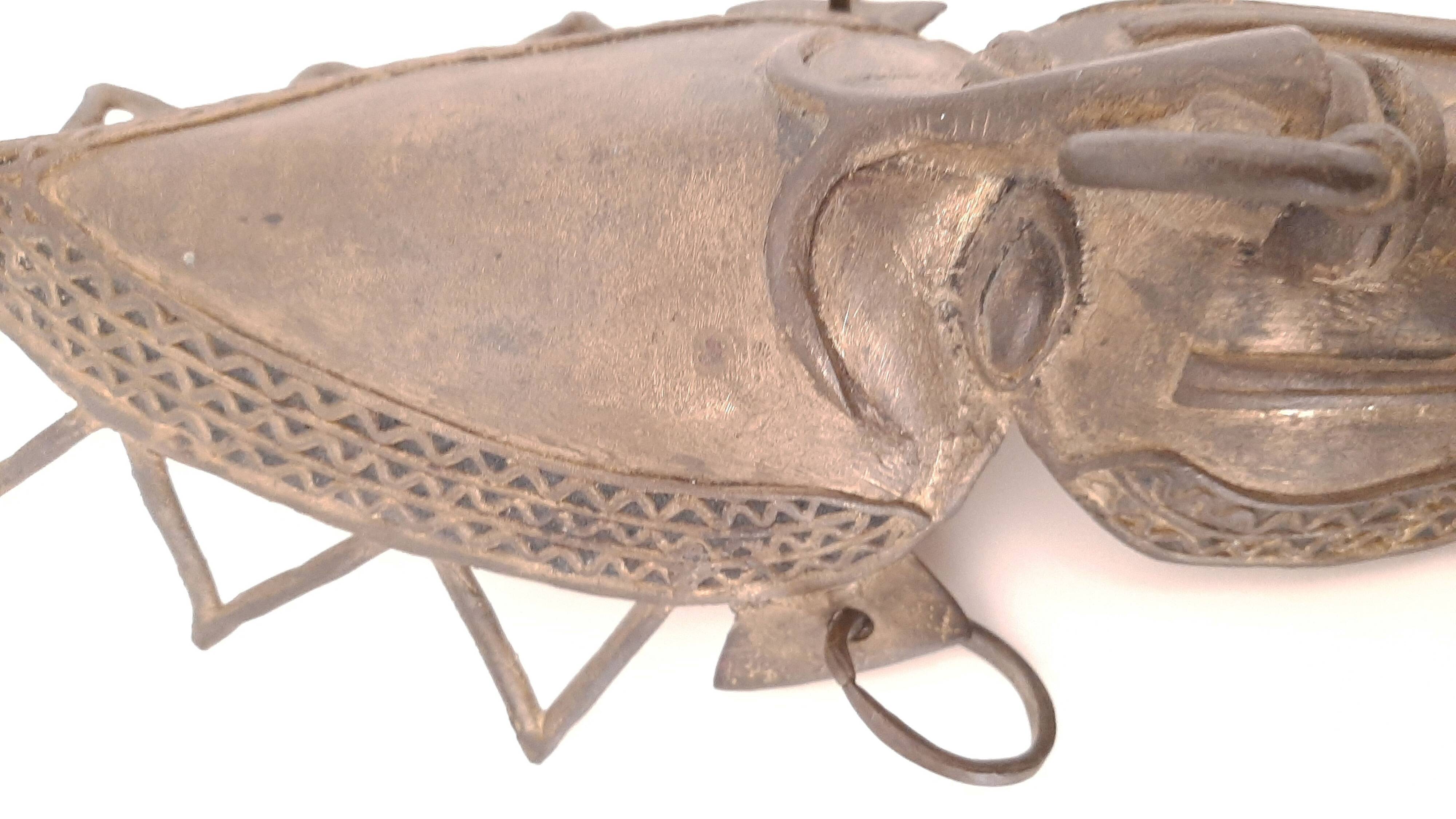 bronze mask, African art H33.5cm