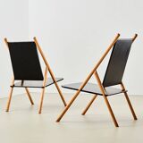 Yrjo Wiherheimo & Rudi Merz Rare Pair of Pinna Lounge Chairs for Korkeakosko Oy Finland 1970s