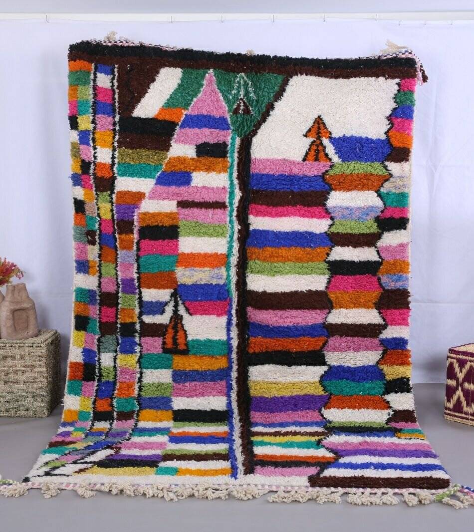 Handmade wool Berber rug 250x150 cm