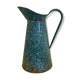 Broc ancien émaillé bleu turquoise et blanc