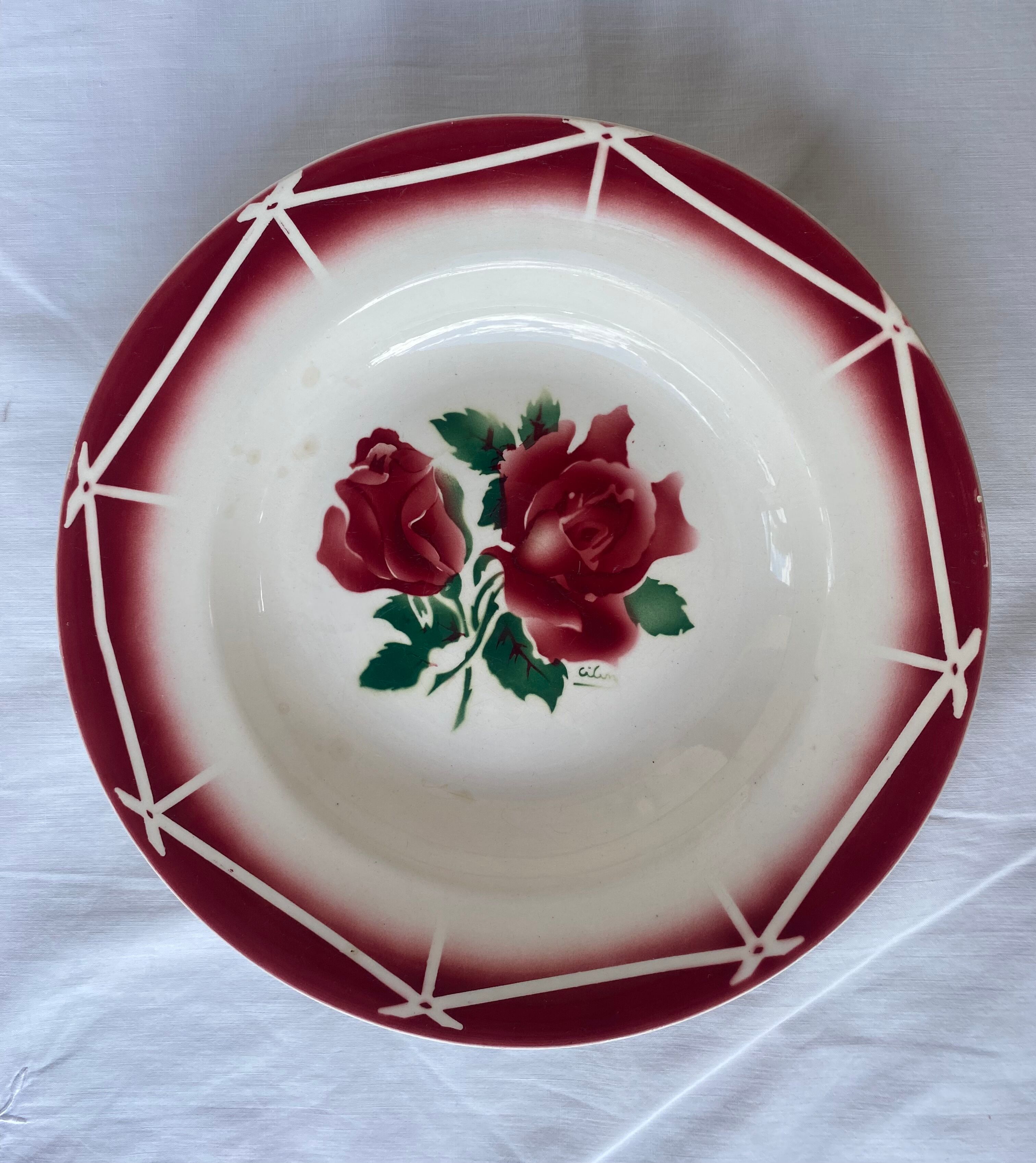 Lot 6 plates Digoin Sarreguemines