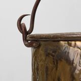 Antique French Provincial Copper Kettle, 19th Century