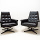 Pair of leather swivel armchairs from UP Zavody, 1970´s