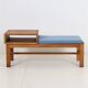 Minimalist mid-century phone / reading bench, oak, Danish modern design, 1960s / 1970s