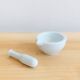 Mortier et pilon en porcelaine D8cm