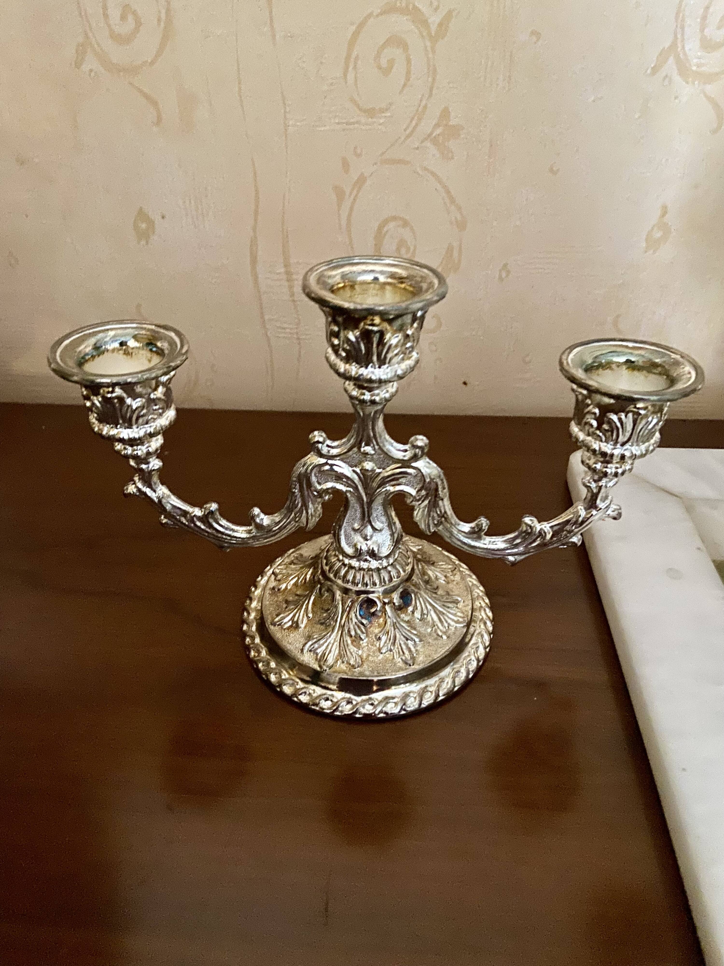 Chandelier en argent vintage
