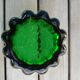 Green glass vase