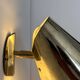 Vintage adjustable wall light, solid brass, Sweden 1970s
