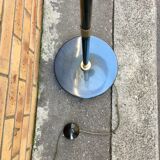 Lampadaire années 70 avec abat-jour en tissu Houlès