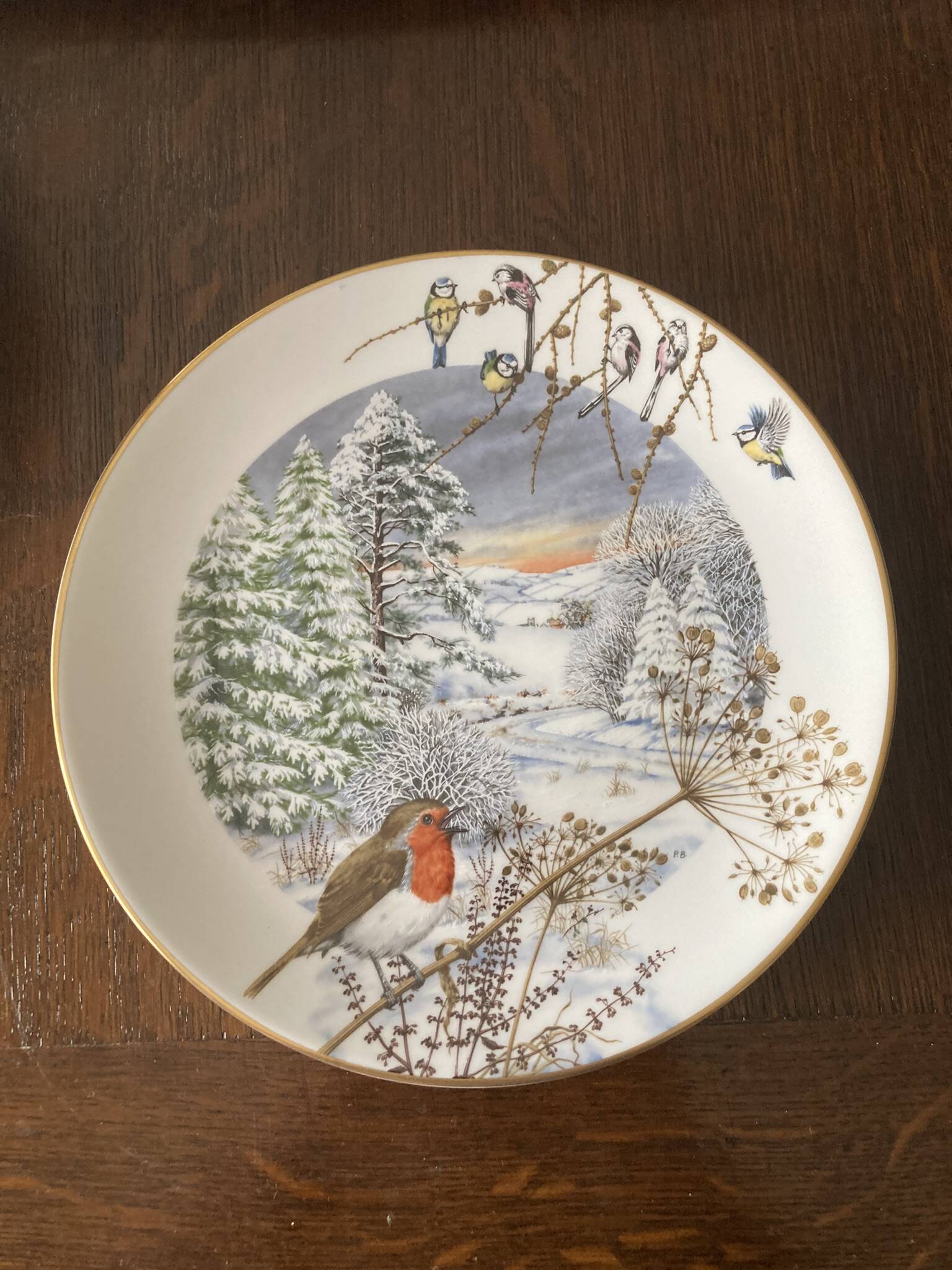 Set of 12 decorative plates Royal Worcester – Peter Barrett – Edition