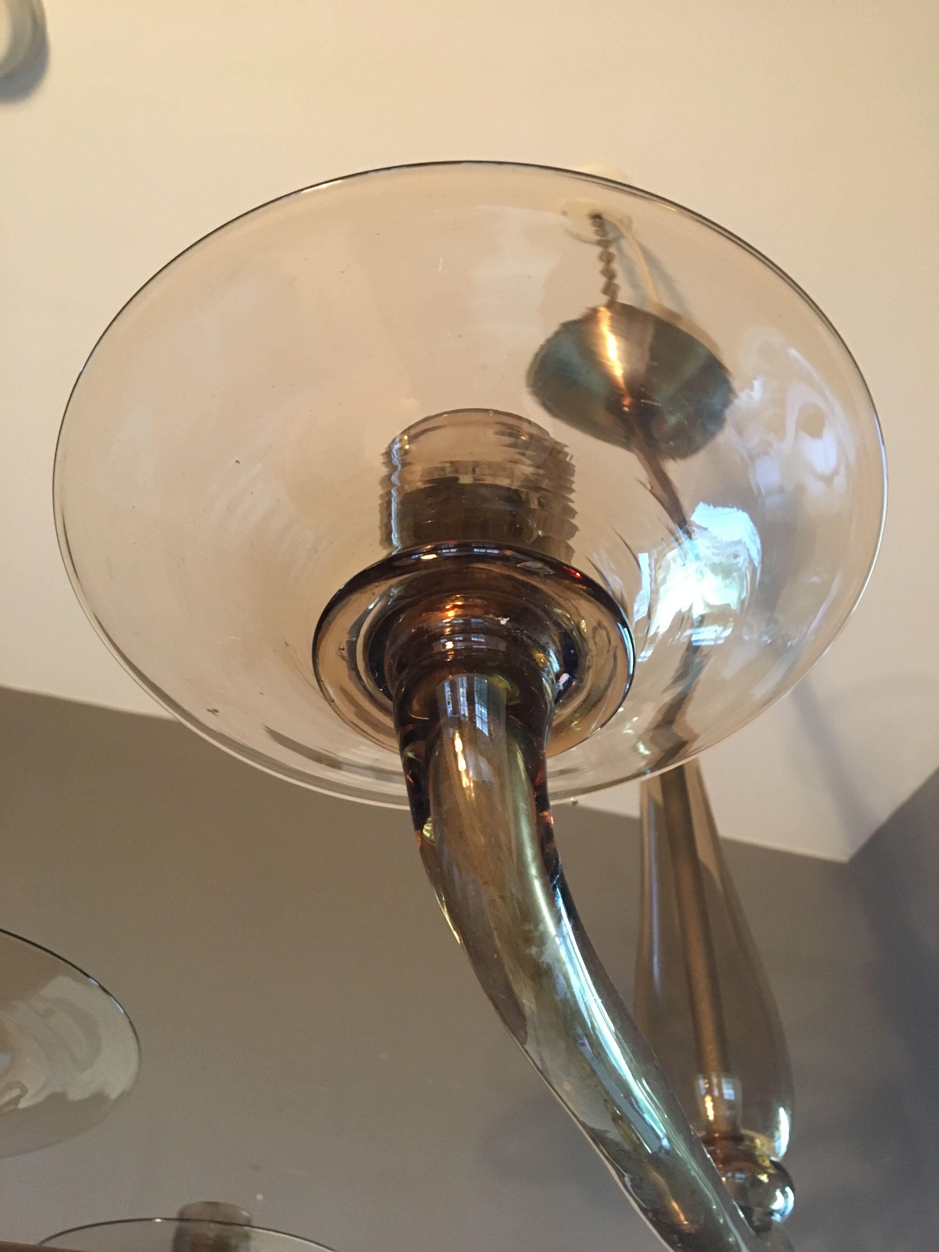 Blown glass chandelier