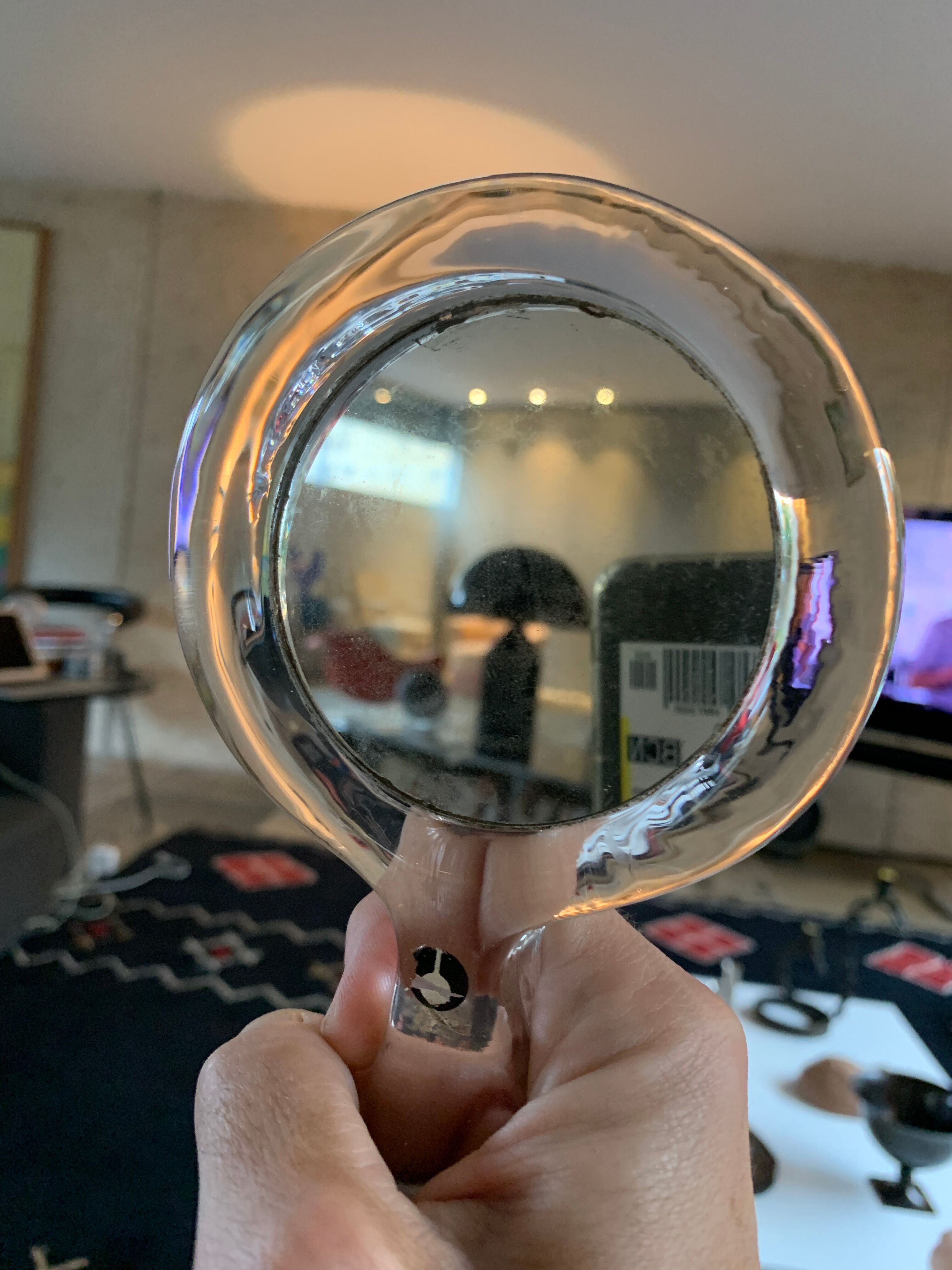 Glass hand facing Walther Glass Germany