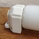 Art deco sconce, porcelain and opaline tube