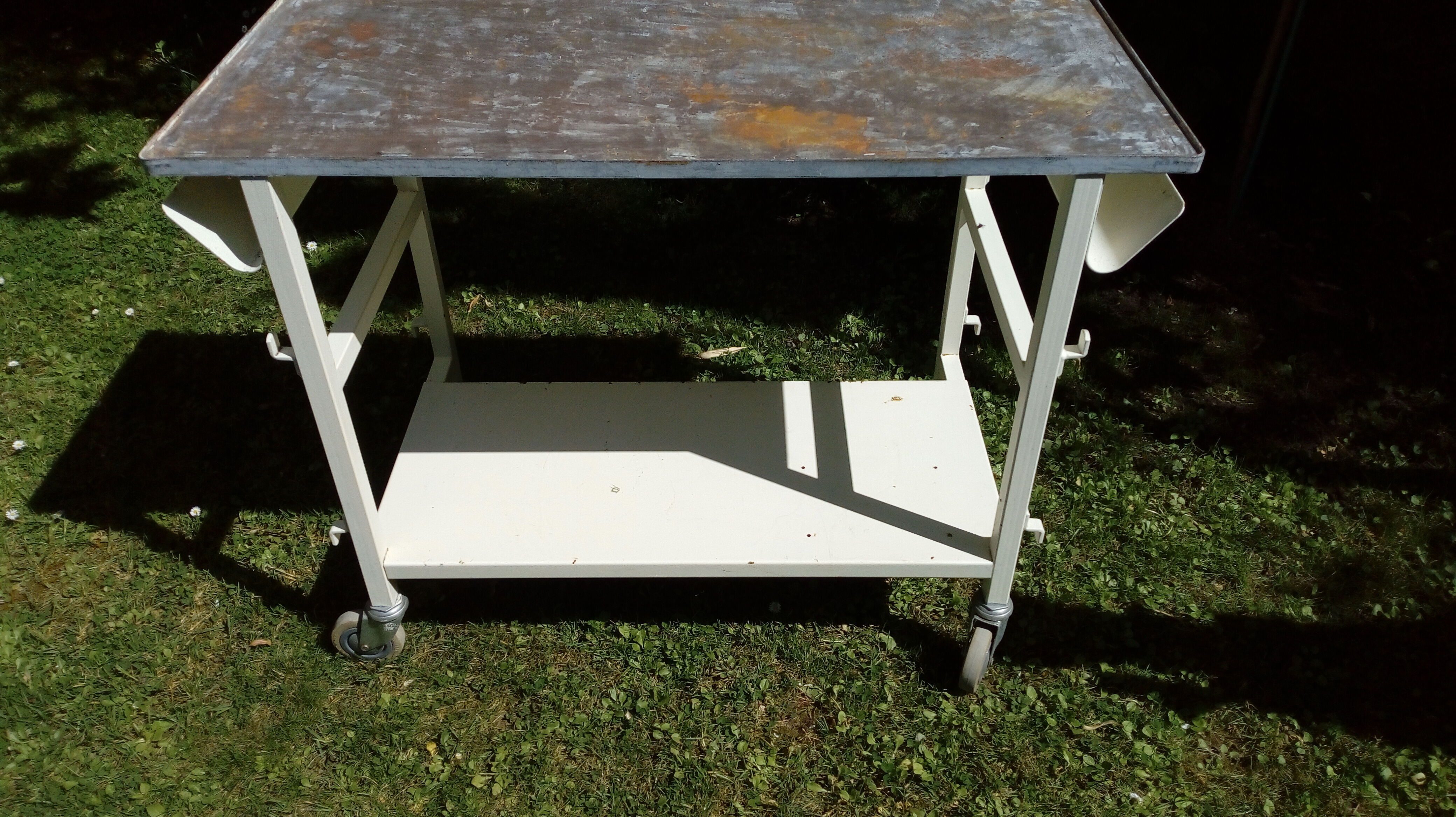 Metal table of rolling workshop