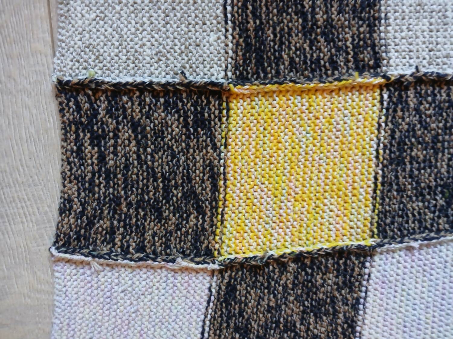 Wool patchwork blanket