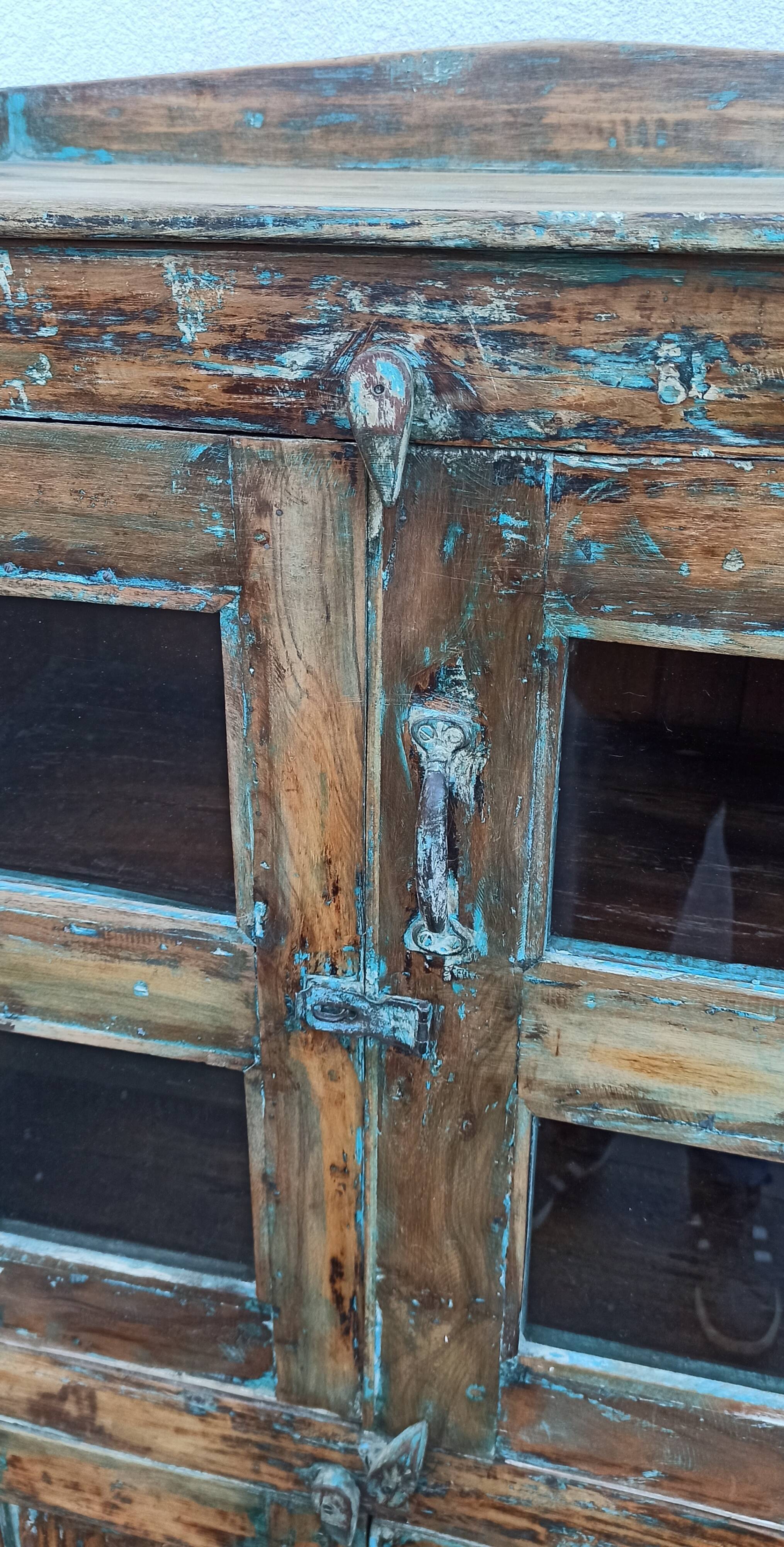 Old wooden cabinet with 4 doors