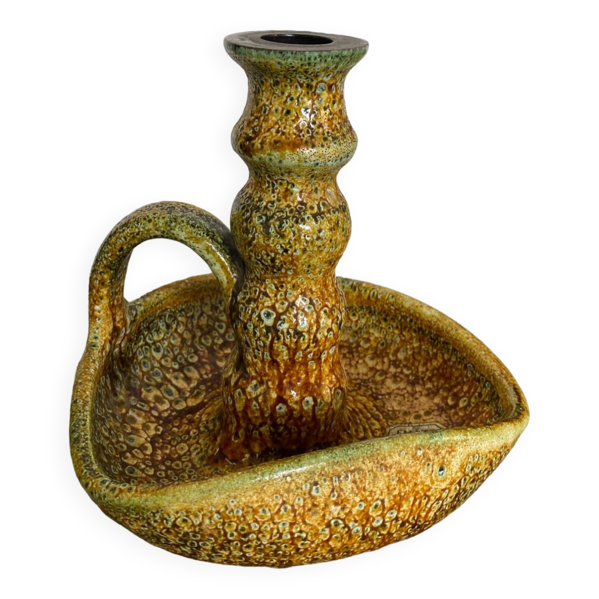 Enamel hand candle holder