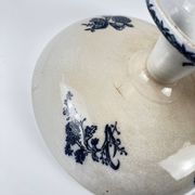 Compotier terre de Fer Pexonne, motif oiseau bleu fin XIXe