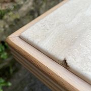 Table basse en travertin Roche Bobois 1980
