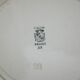 Large round stoneware serving platter from Digoin with a blue rose motif
