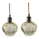 Set of two vintage electric chiseled glass handhelds