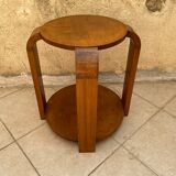 Art Deco pedestal table 1920 in solid wood