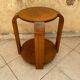Guéridon art déco 1920 en bois massif