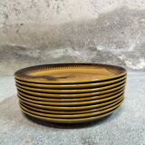 Set of ten Moulin des Loups fish plates.