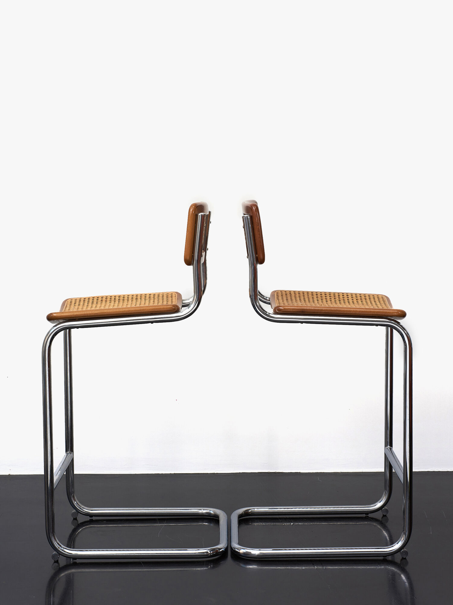 Set of 2 Marcel Breuer design bar stools produced by Cidue, Italy 1970s