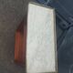 Bibus antique Louis XVI style bookcase with marble top