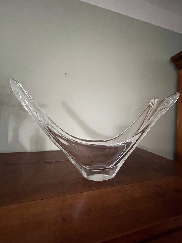 Coupe à fruits en cristal signée Daum France
