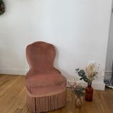 Old pink toad chair