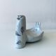 Large empty pocket or cup made of bird ceramic