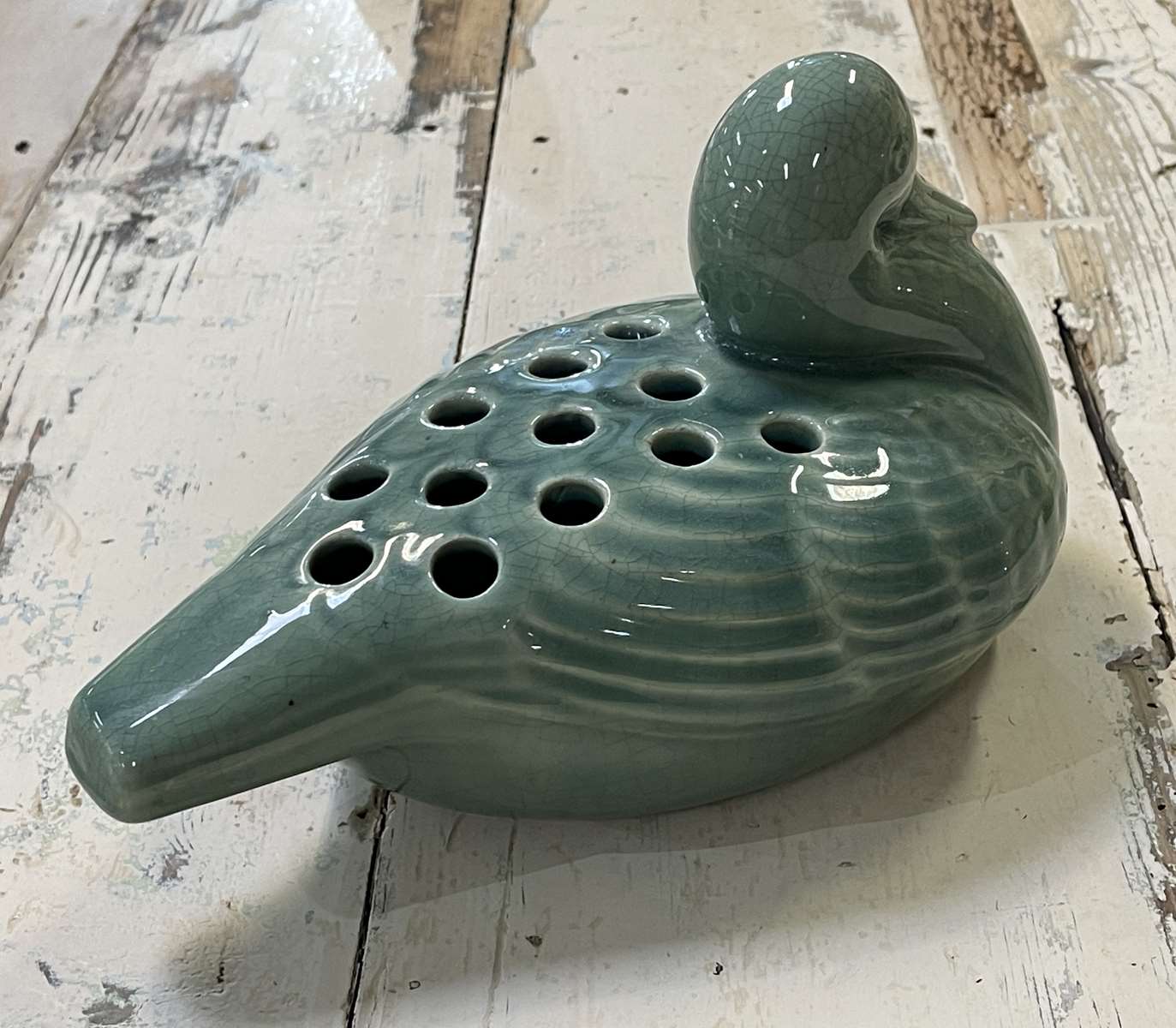 pique flower by ceramist pol chambost (1906-1983) representing a duck