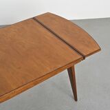 Mahogany extending table by A. Sornay, France 1950