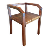 1930s minimalist wooden armchair