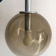 Vintage smoked glass pendant light from the 70s