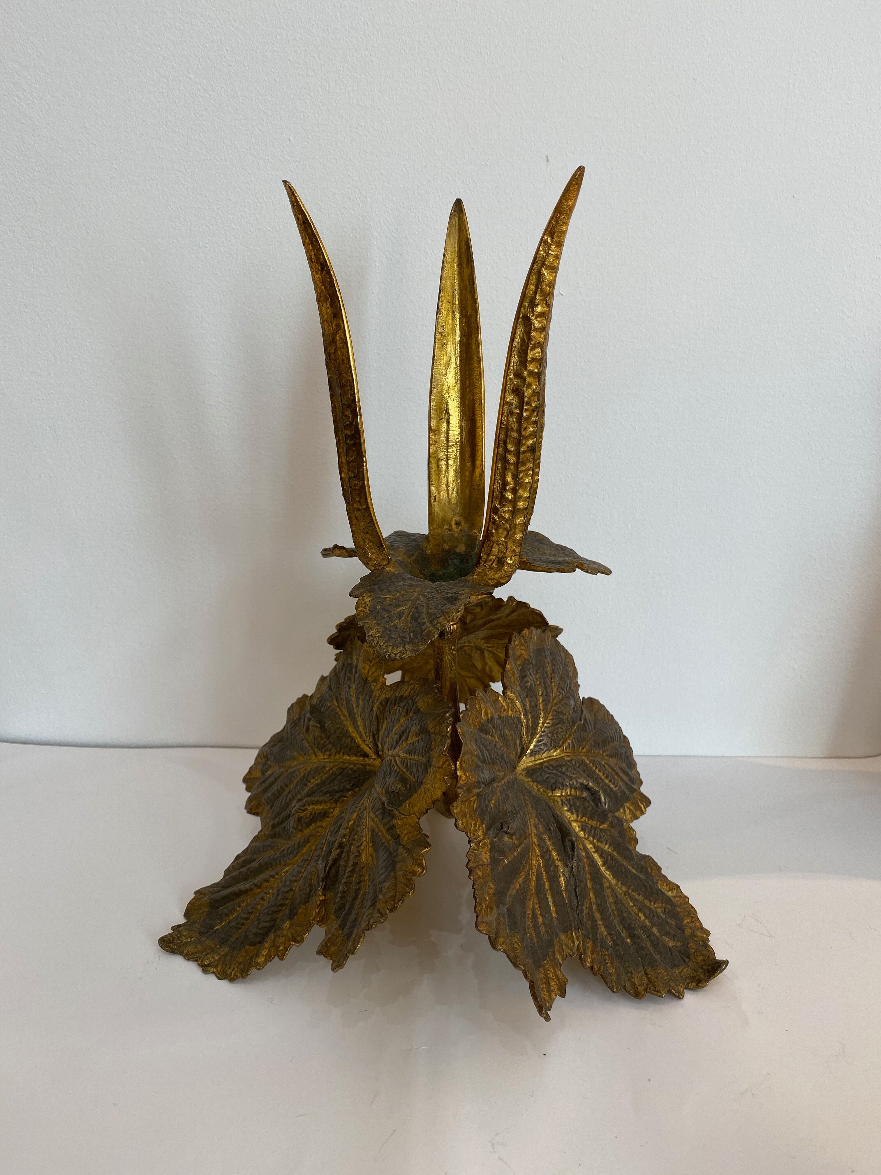 Brass candleholder art deco, 1930