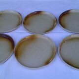 6 honey sandstone plates speckled
