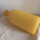 Vintage Hand-Blown Yellow Frosted Satin Glass Apothecary Vase - 1970s