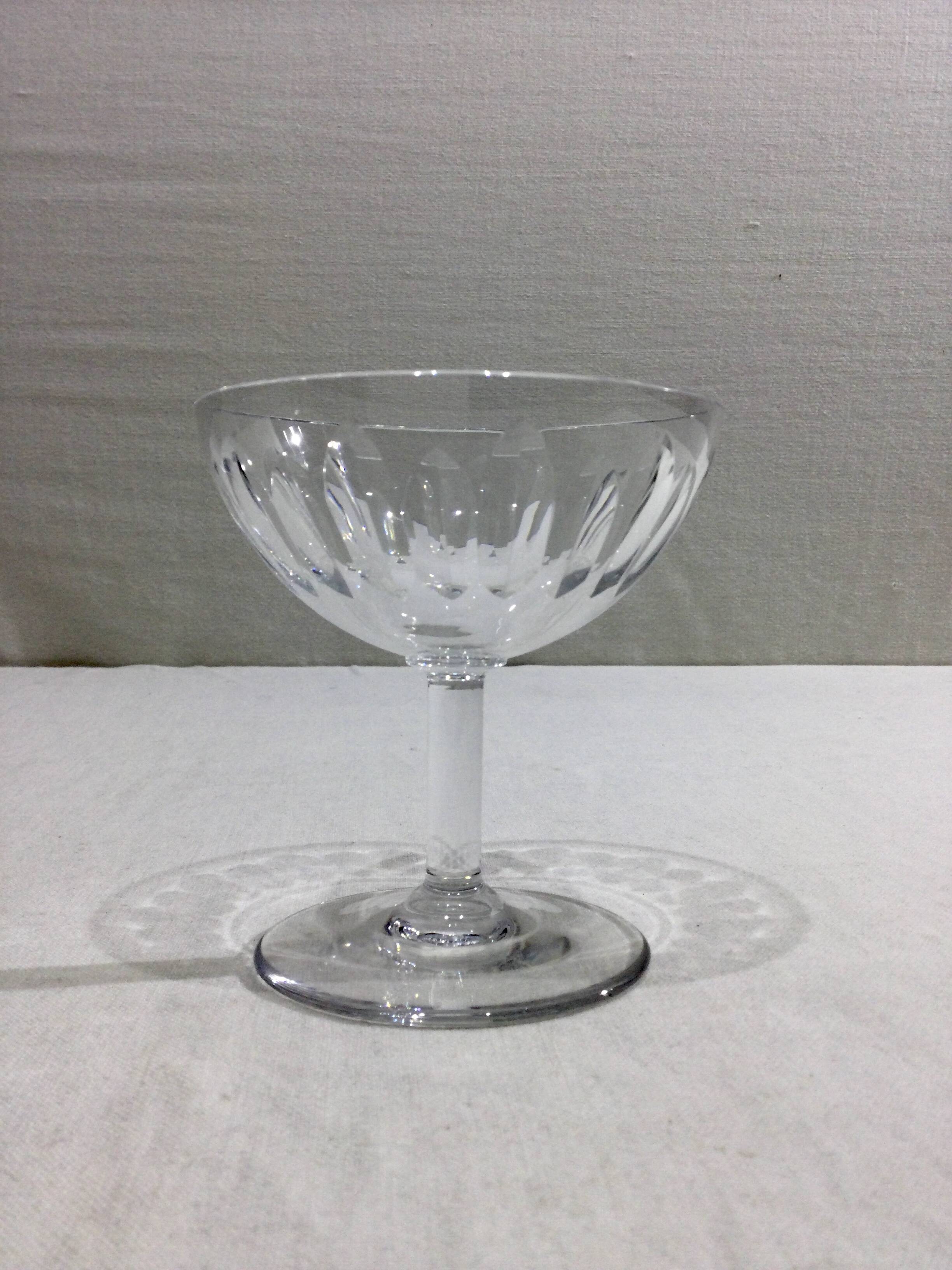 Baccarat – 8 Champagne Glasses In Baccarat Crystal Casino Model