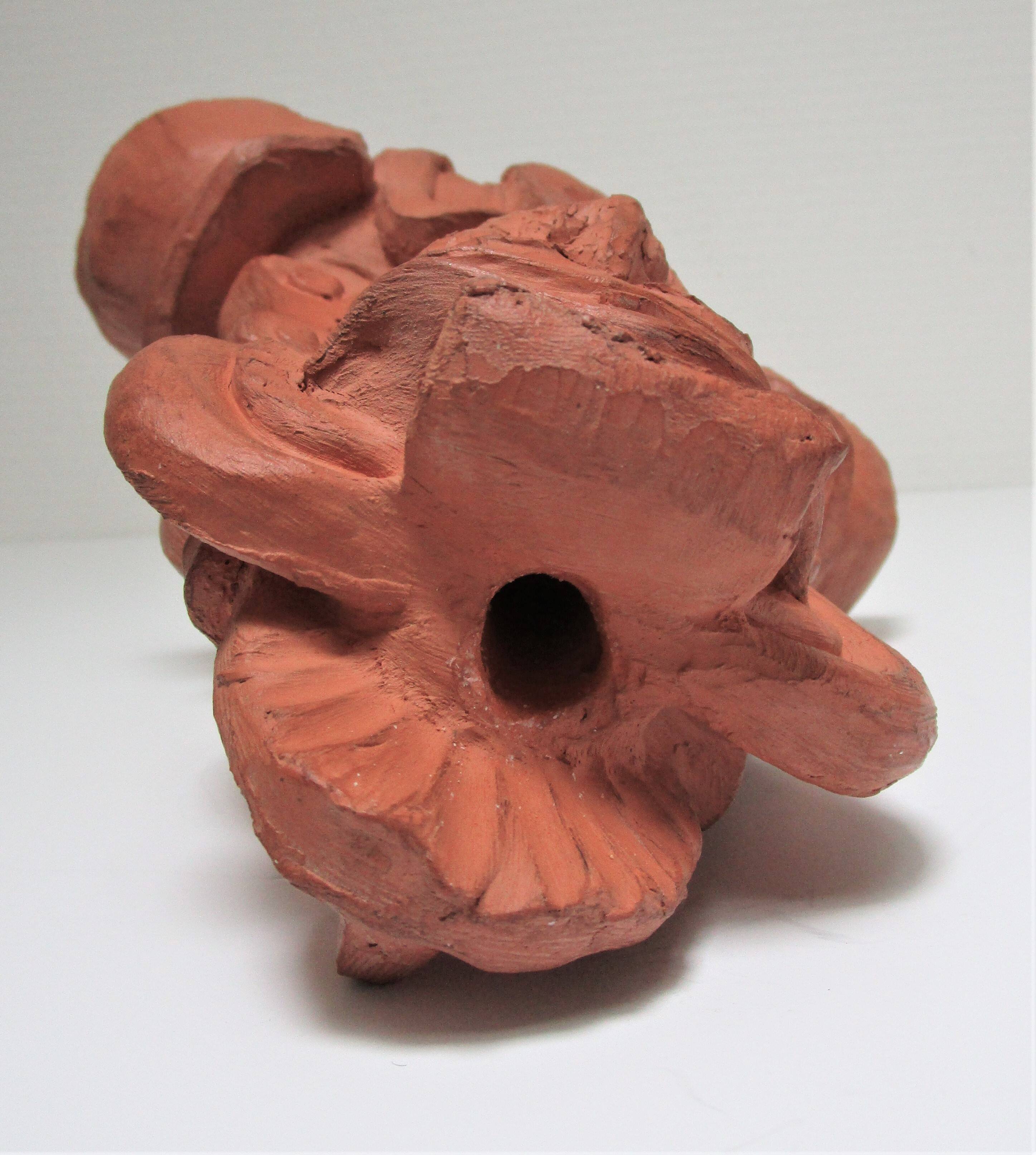 Sculptural Native American face candle holder signed Mario Frascaroli