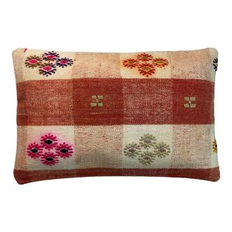 Housse de coussin vintage turque faite à la main, 30 x 50 cm