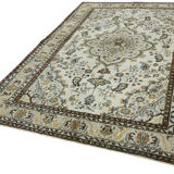 Handmade contemporary oriental 1970s 211 cm x 287 cm blue carpet